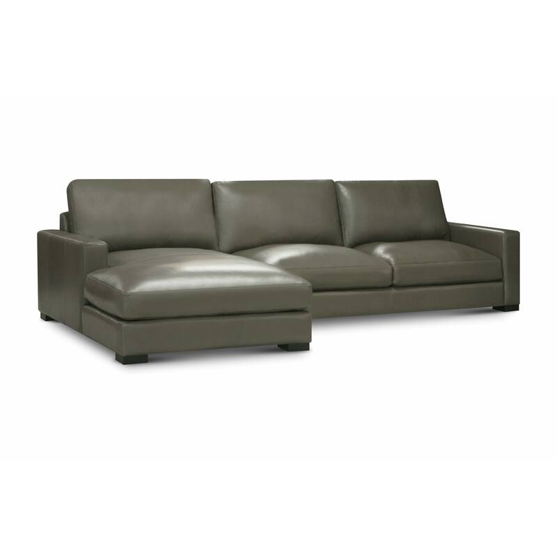 Vancouver Upholstered Chaise Sectional in Portofino Cavalla - Left Facing
