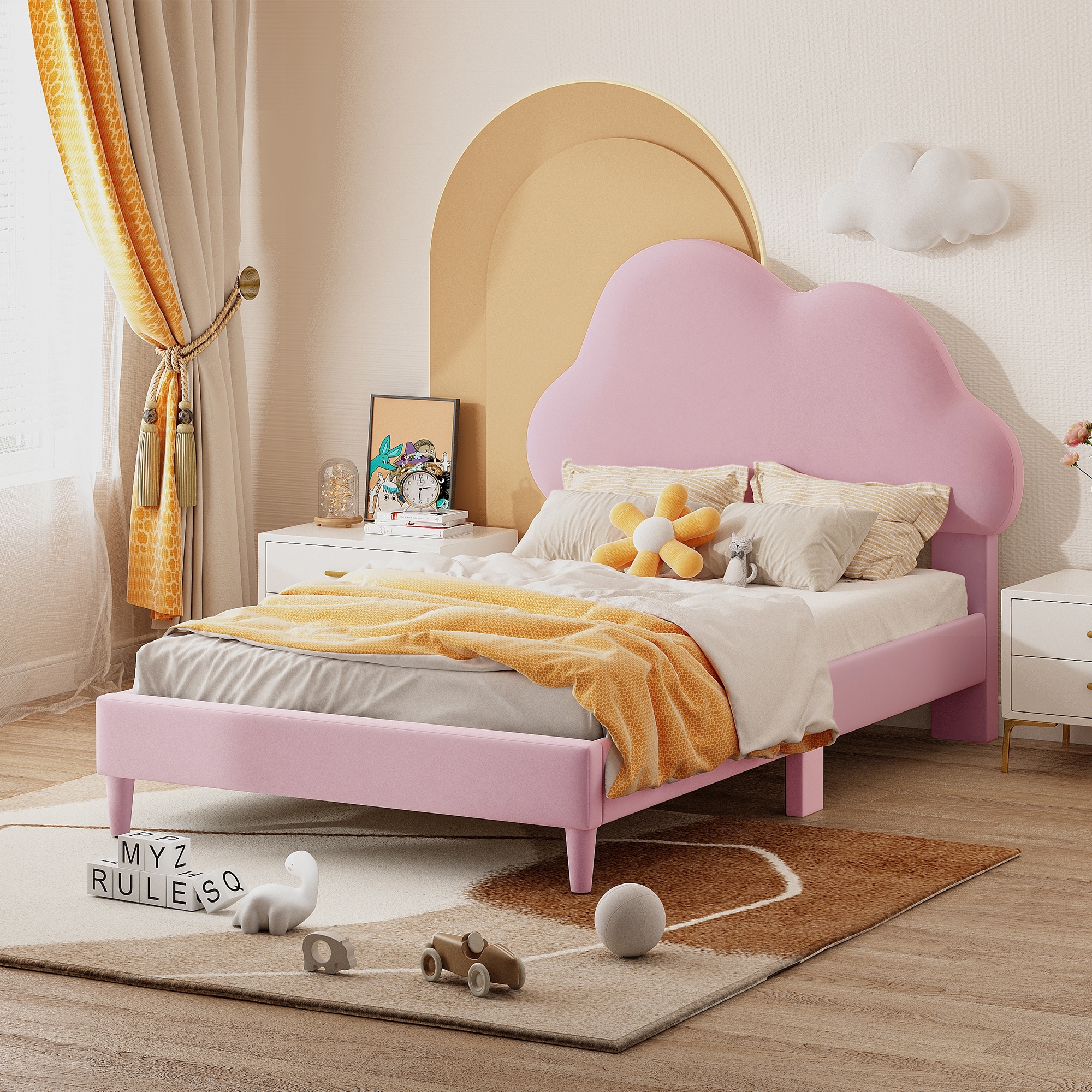 Girls upholstered bed cheap
