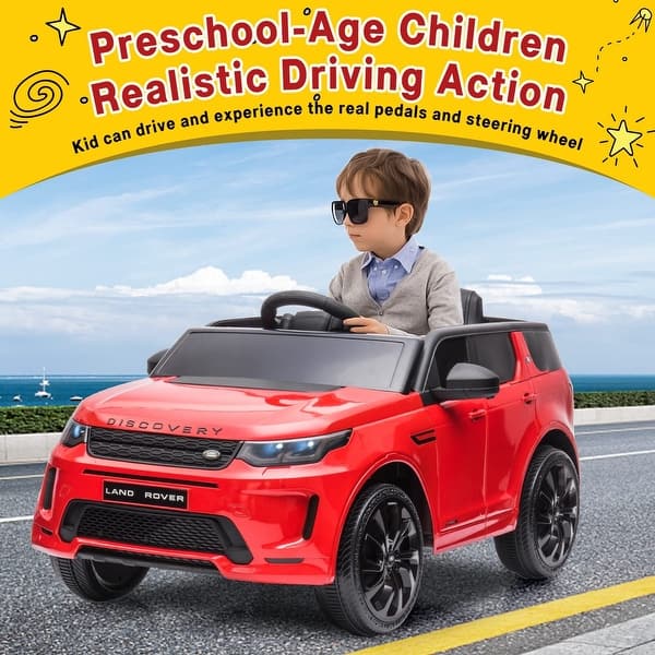 slide 2 of 27, Ride on Cars for Kid 4-8, 12V Licensed Land Rover Red