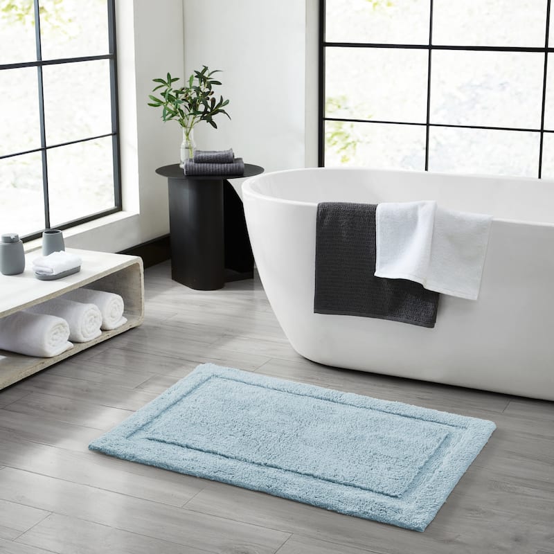 Lydia Border Plush Bath Mat