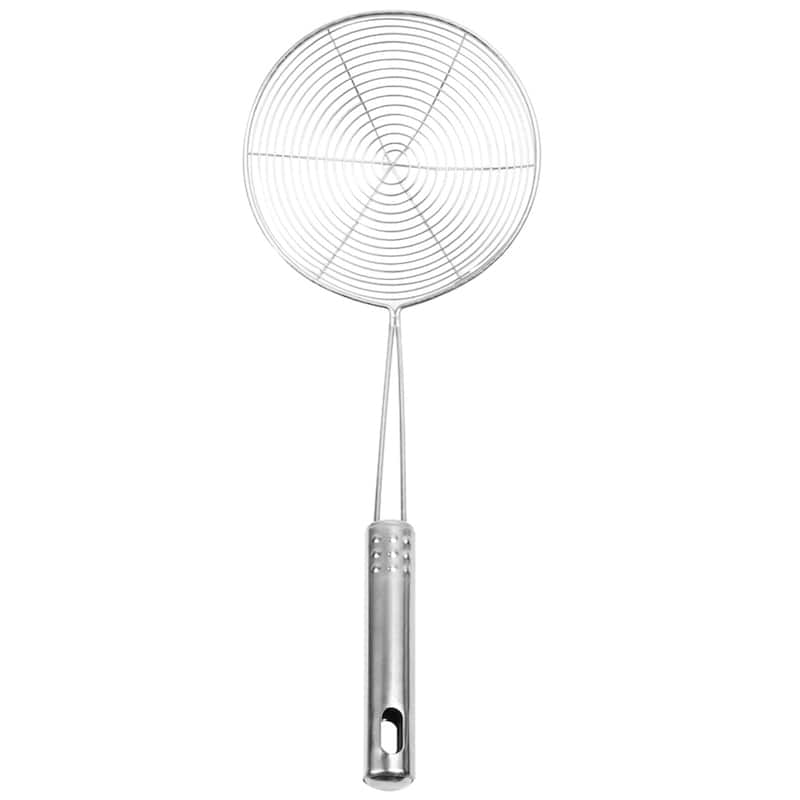 Stainless Steel Mesh Strainer Spider Skimmer Spoon Fry Utensil 5.4"Dia - 14.2"x5.5"x1.7"(L*W*D)