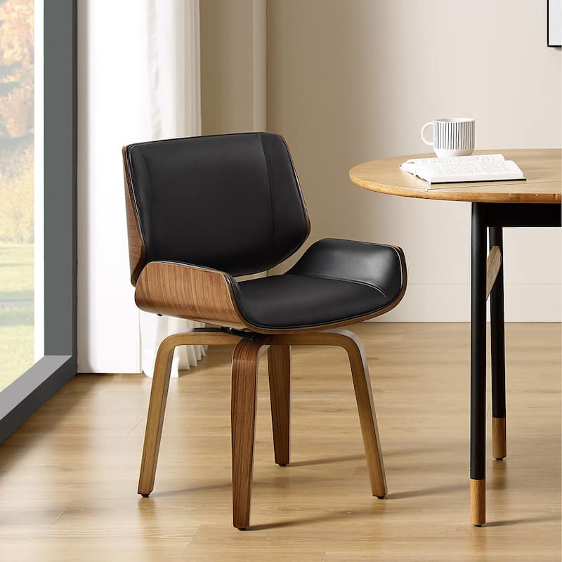 Art Leon Swivel Wooden Upholstered Dining Chairs (Set of 2)