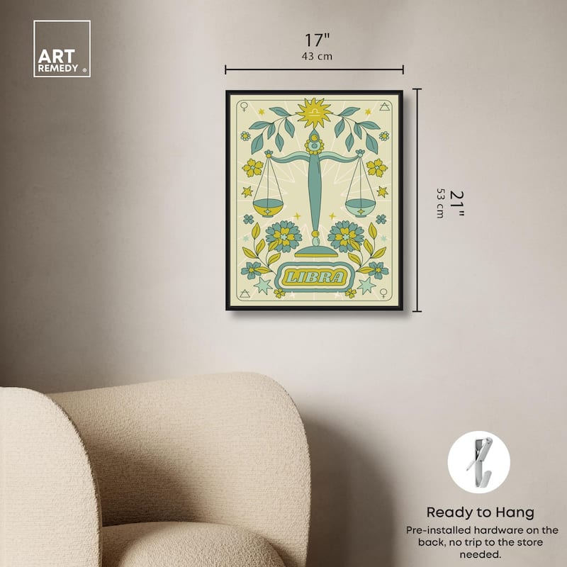 Libra Stars Card Canvas by Art Remedy