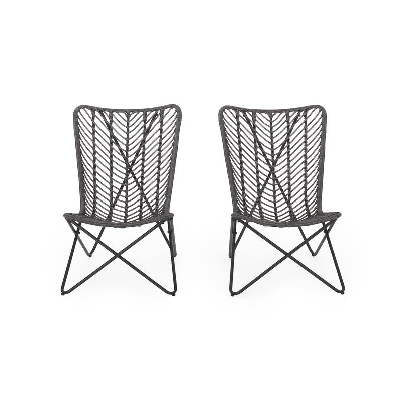 Classic Patio Chairs Set of 2, Outdoor Chairs Set of 2 for Balcony, Bistro Table & Chairs Set for Lawn