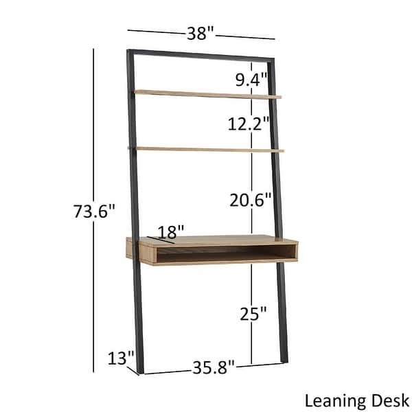 dimension image slide 1 of 3, Ranell Leaning Ladder Shelves by iNSPIRE Q Modern