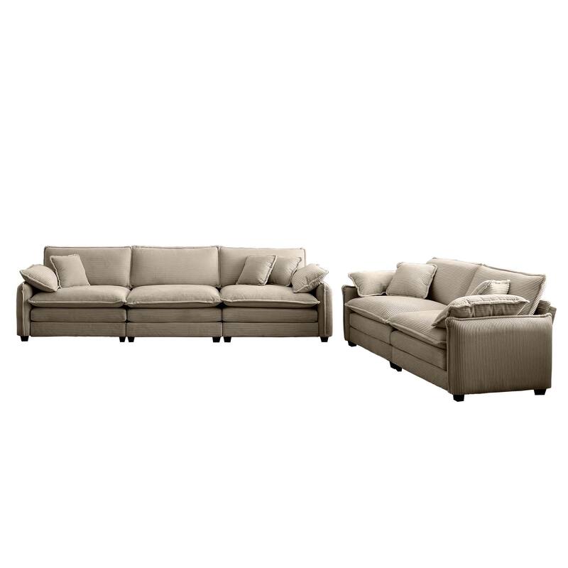 3+2 Seater Flexible Combinations Sofa Set with Pillows