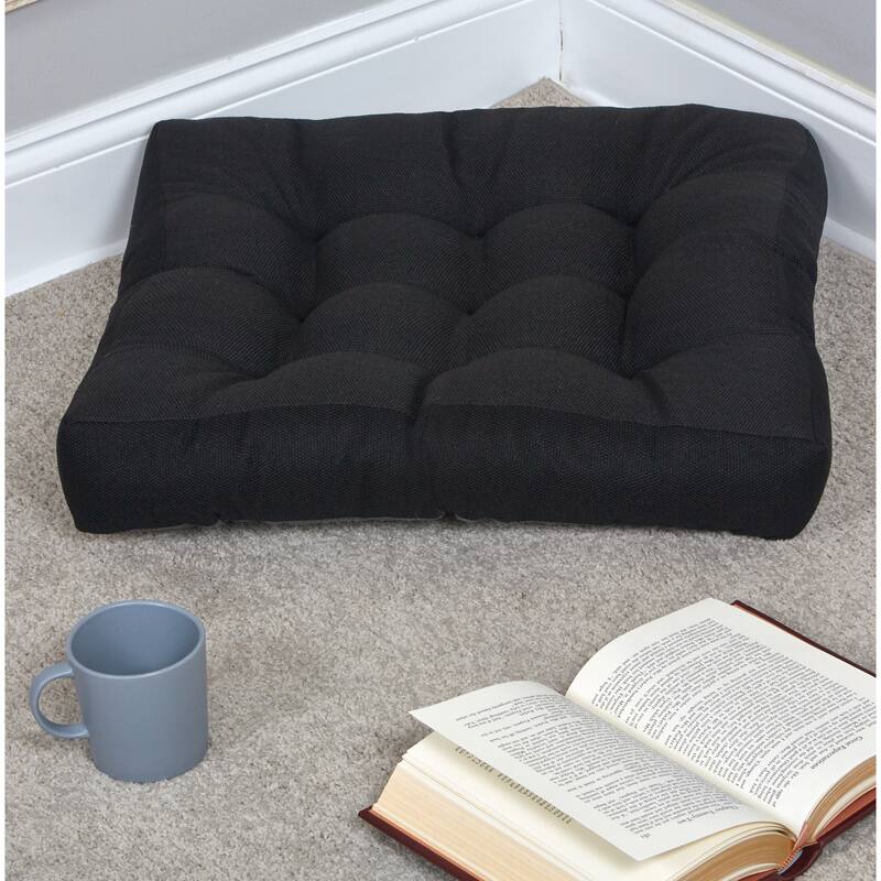 Klear Vu Gripper Home Square Seat Non-Slip Tufted Extra Thick Floor Cushion