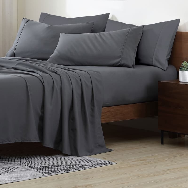 Swift Home Premium Ultra Soft Microfiber 6-Piece Sheet Set with Extra Pillowcases