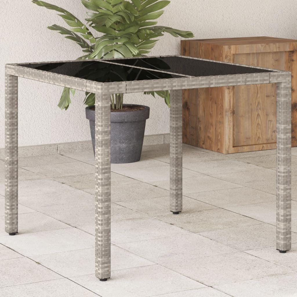 vidaXL Garden Table Set of 4 Light Grey - 35.4 x 35.4 x 29.5