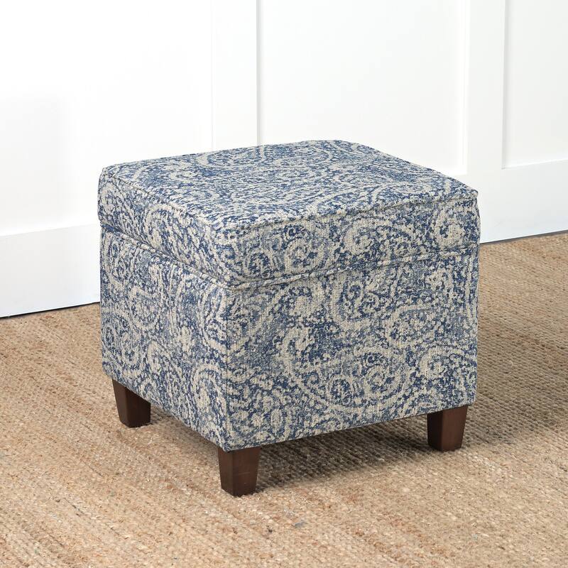 Carson Carrington Hnifsdalur Square Storage Ottoman Wood Legs