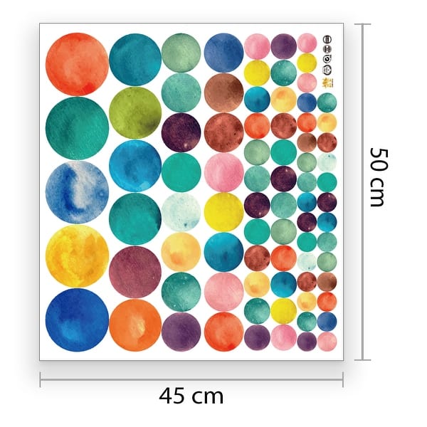 dimension image slide 4 of 5, Walplus Polka Dots Wall Sticker Big Wall Home Decoration Nursery Decor