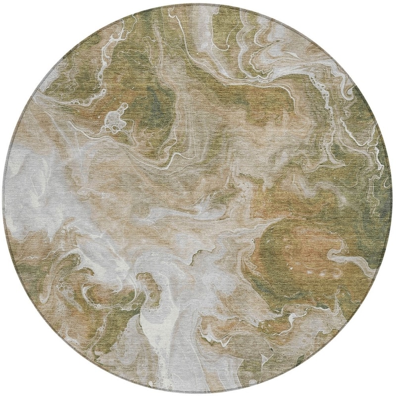 HomeRoots Abstract Modern Rectangle Outdoor Rug