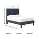 preview thumbnail 25 of 34, Signature Design by Ashley Simmenfort Dark Blue Platform Bed