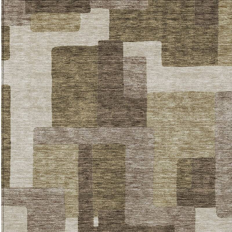 HomeRoots Abstract Transitional Rectangle Outdoor Rug