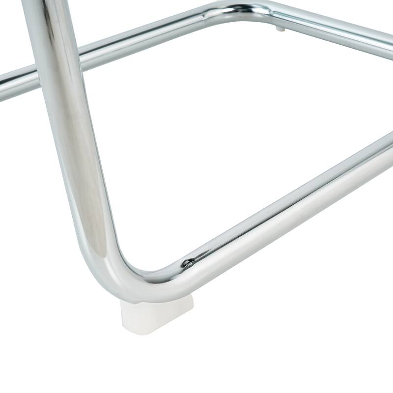 simple light luxury dining chair with metal leg Set of 4