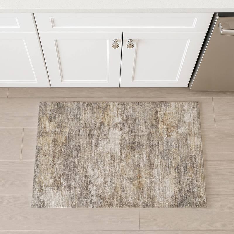 Machine Washable Indoor/ Outdoor Casual Ombre Chantille Rug