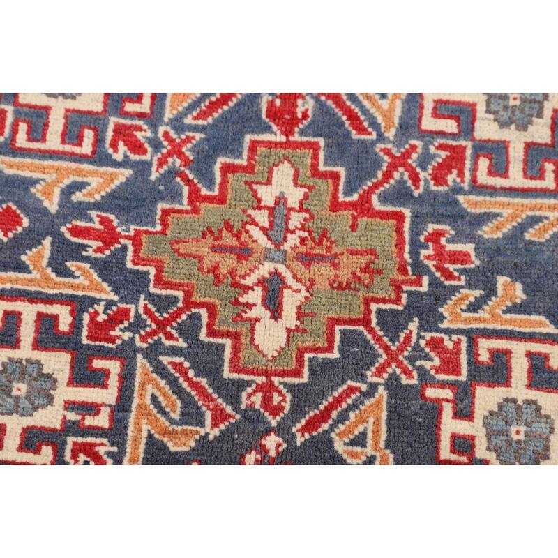 Red Kazak Oriental Area Rug Handmade Traditional Bedroom Wool Carpet - 6'6" x 9'9"