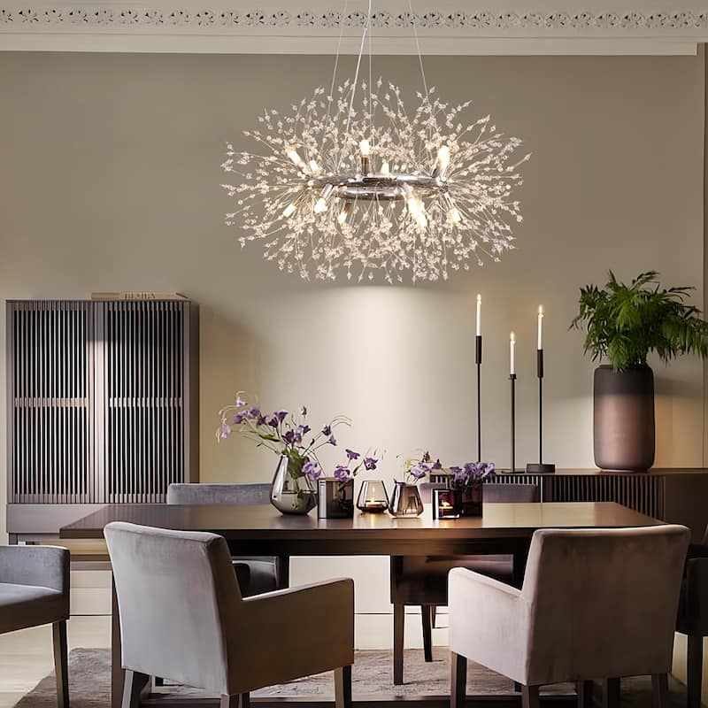 12/20-Light Modern Firework Dandelion Crystal Chandelier(Bulb Included)