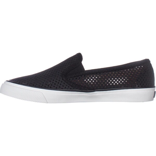 Sperry seaside perforated sneaker black clearance