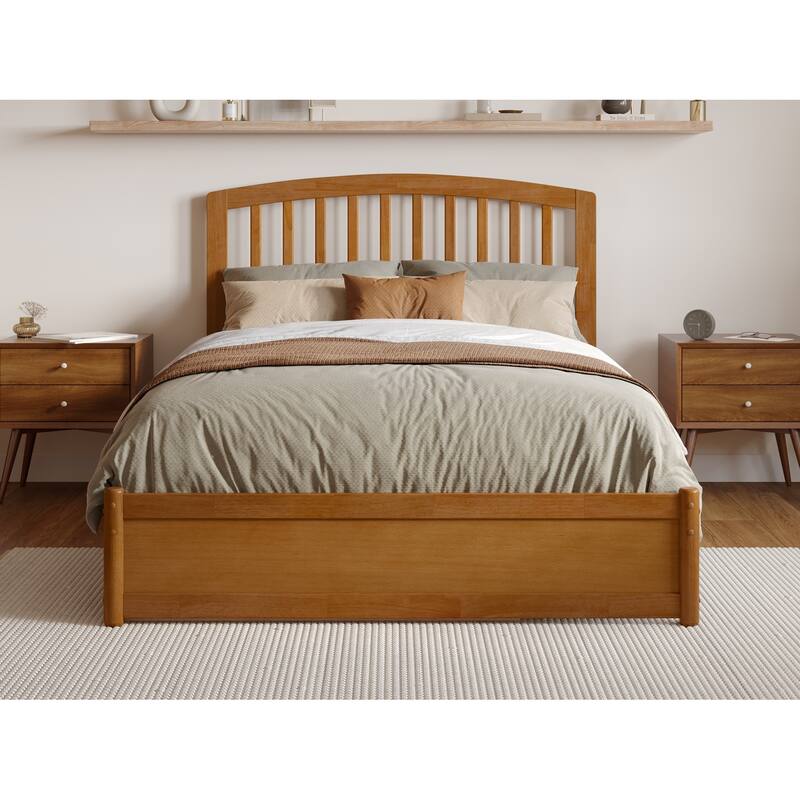 Lucia Platform Bed with Panel Footboard and Twin Trundle