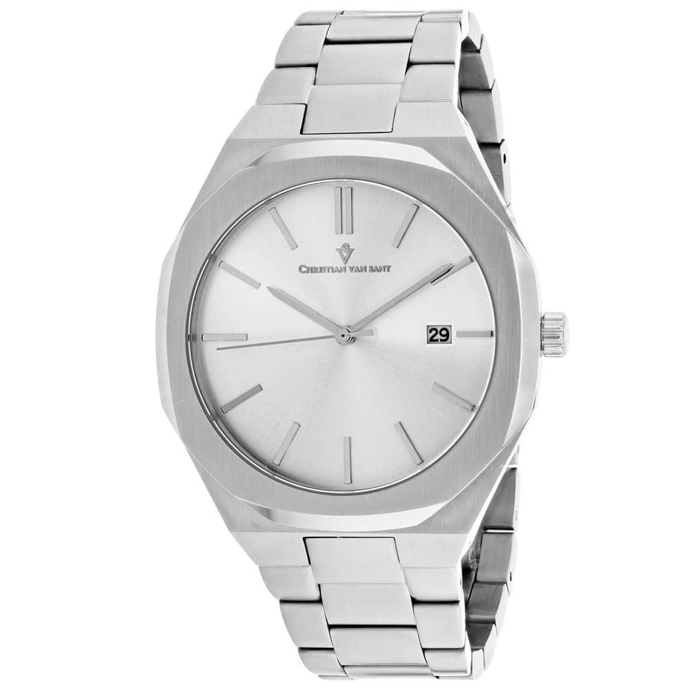 Christian Van Sant Men's Octavius Slim Silver Dial Watch - CV0521 - 6 (36)
