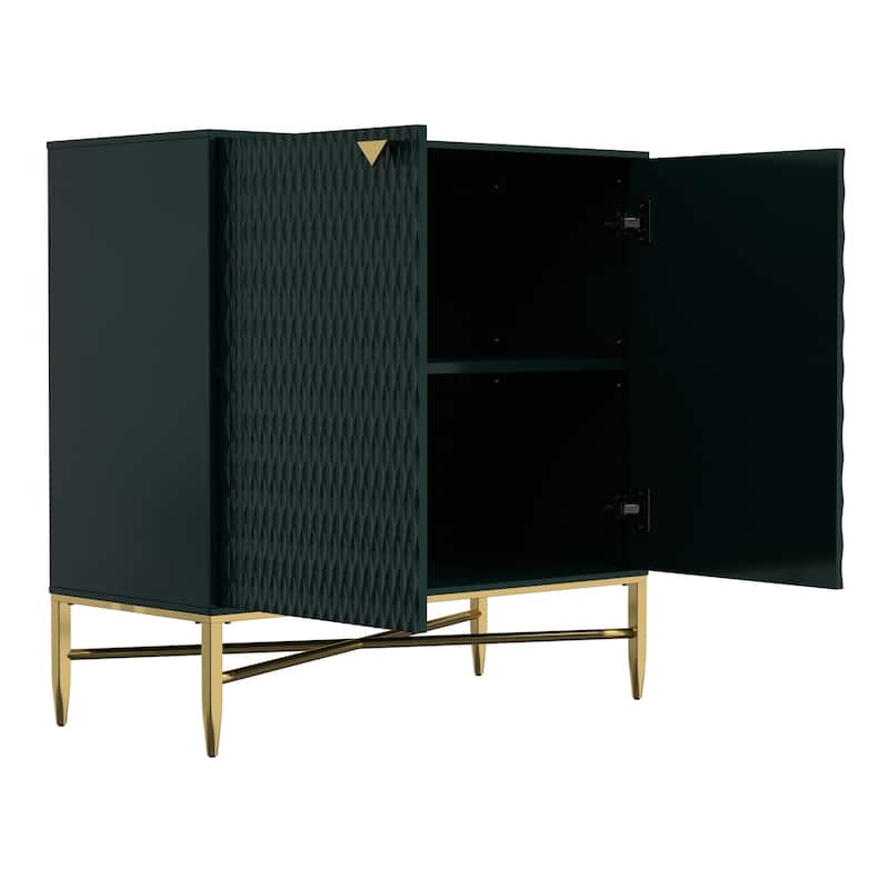 Clihome 31.5-Inch 2 Door Sideboard Locker Media Storage Cabinet/Buffet