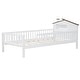preview thumbnail 5 of 16, Twin Size Wood Platform Bed with House-shaped Headboard, LED, and Built-in Storage, White