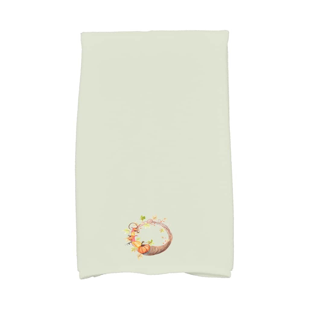 Cornicopia Wreath 18 x 30 Inch Fall Print Hand Towel