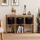 preview thumbnail 27 of 48, 3 Pack Woven Cotton Rope Shelf Storage Basket with Leather Handles, Baby Nursery Storage Bin Organizers, Closet Shelf Storage