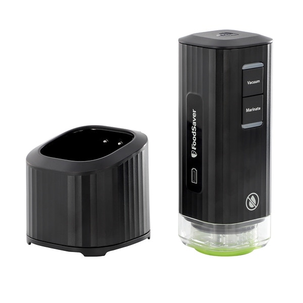 FoodSaver Cordless Mini Vacuum Sealer in Black with Starter Kit