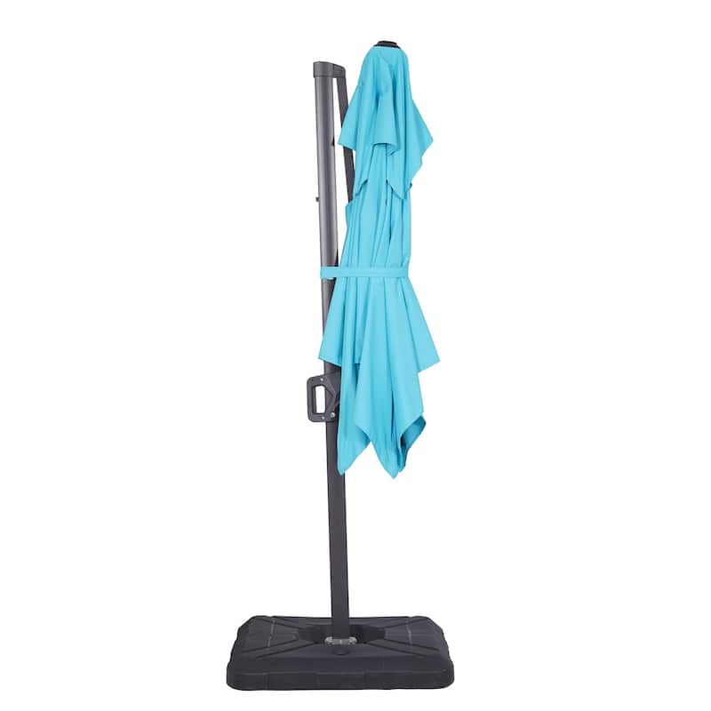 Furniture of America Aires 8-foot Steel Square Cantilever Offset Tilt Roma Umbrella