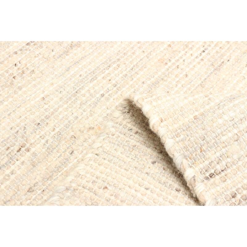 ECARPETGALLERY Braid weave Sienna Tan Wool Rug - 5'0 x 8'7