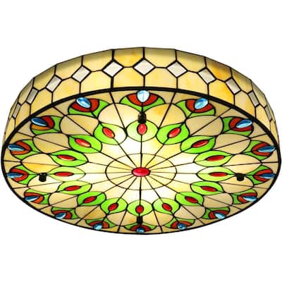 20inch vintage chandeliers light green, blue, red kitchen light glass ceiling light