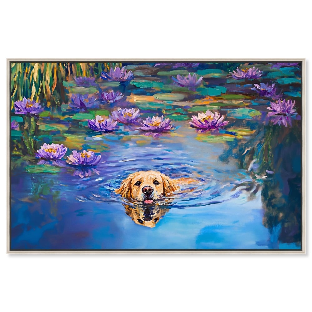 Watery Wag I Canvas by Art Remedy