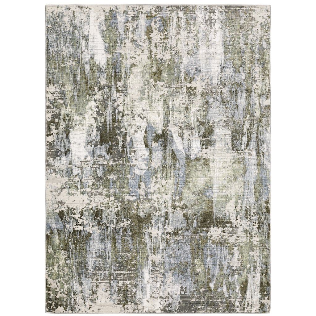 Style Haven Caldon Contemporary Abstract Green Area Rug