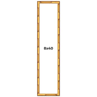 8x40 Frame Gold Bamboo Picture Frame Modern Photo Frame Includes UV Acrylic Shatter Guard Front Acid Free Foam Backing Board