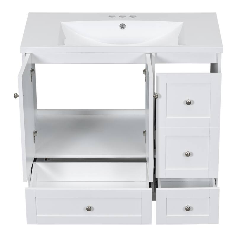 36 Inch Modern Bathroom Vanity with USB Charging