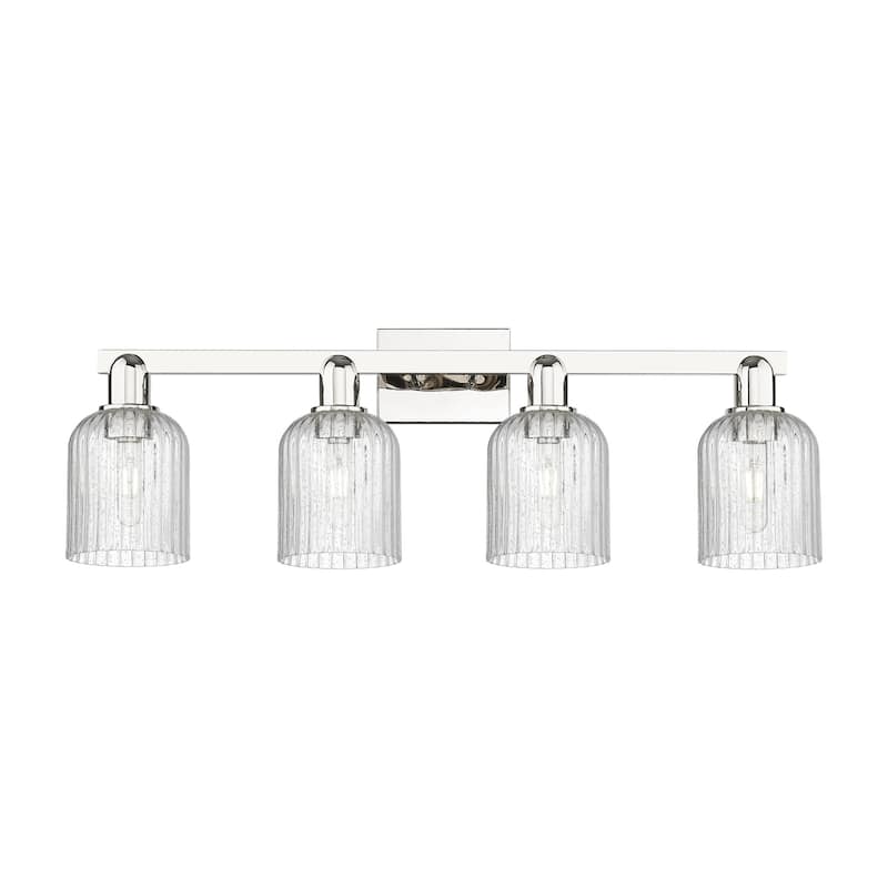 Innovations Lighting 716-4W-11-32 Bridal Veil Vanity Bridal Veil 4 - Polished Nickel / Seedy