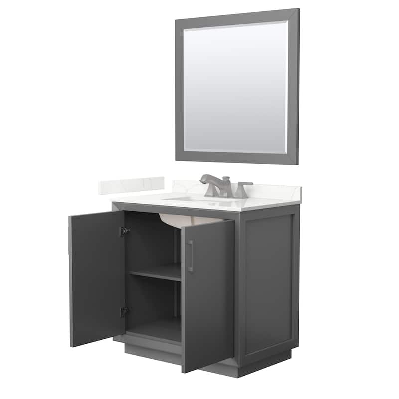 Wyndham Collection WCF414136S-QTZ-US3M34 Strada 36" Free Standing