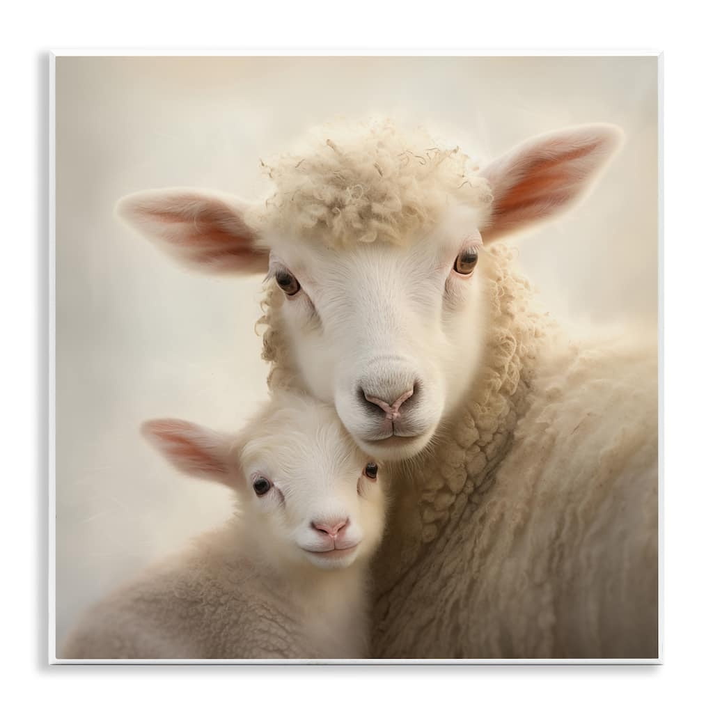Stupell Lamb & Sheep Cuddles Wall Plaque Art Design By Heidi Kuntz