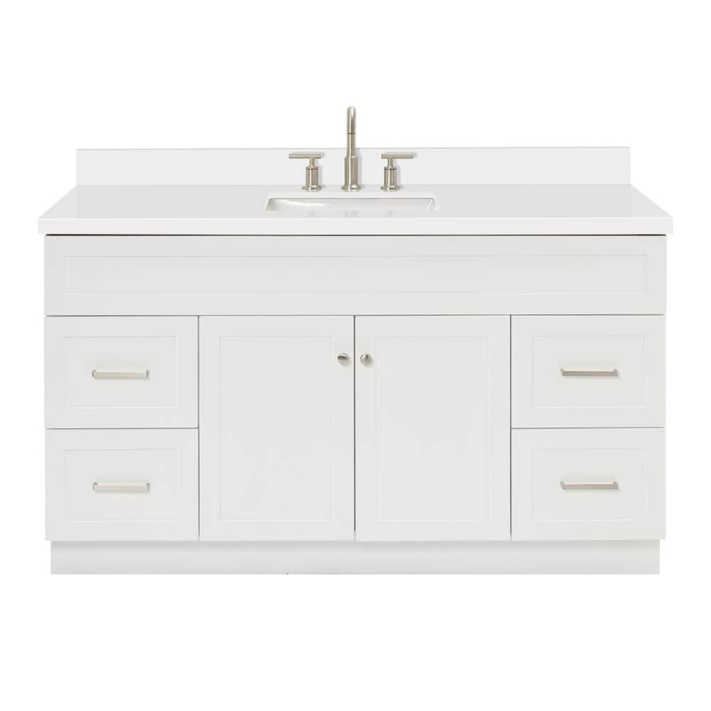Ariel F061SWQRVO Hamlet 60" Free Standing Single Basin Vanity Set with