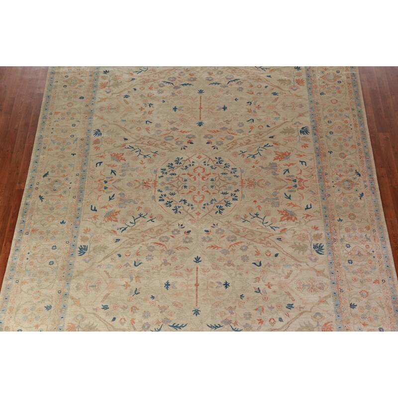 Vegetable Dye Ziegler Oriental Area Rug Hand-Knotted Wool Carpet - 8'11"x 11'10"