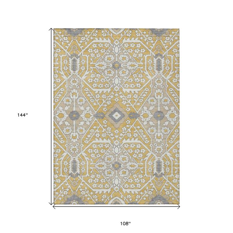 HomeRoots Floral Transitional Rectangle Outdoor Rug