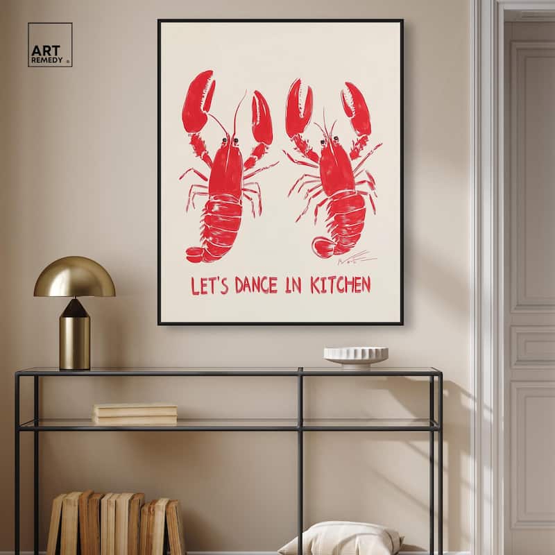 Let's Dance In Kitchen Canvas by Art Remedy
