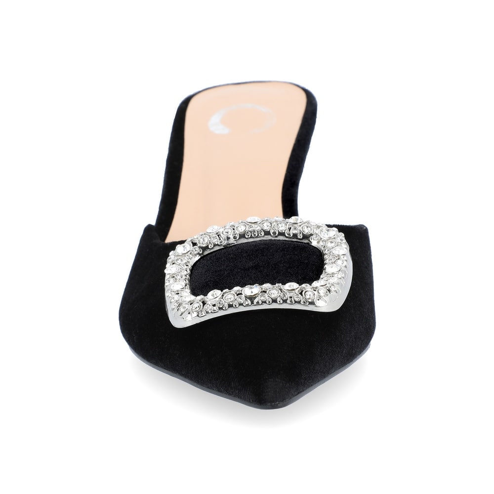 Journee Collection Women's Rishie Slip On Kitten Heel Mule Pump