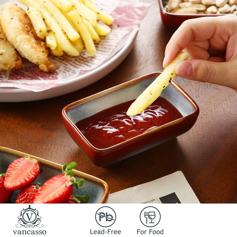 vancasso Stern Series Reactive Glaze Stoneware Plates Set