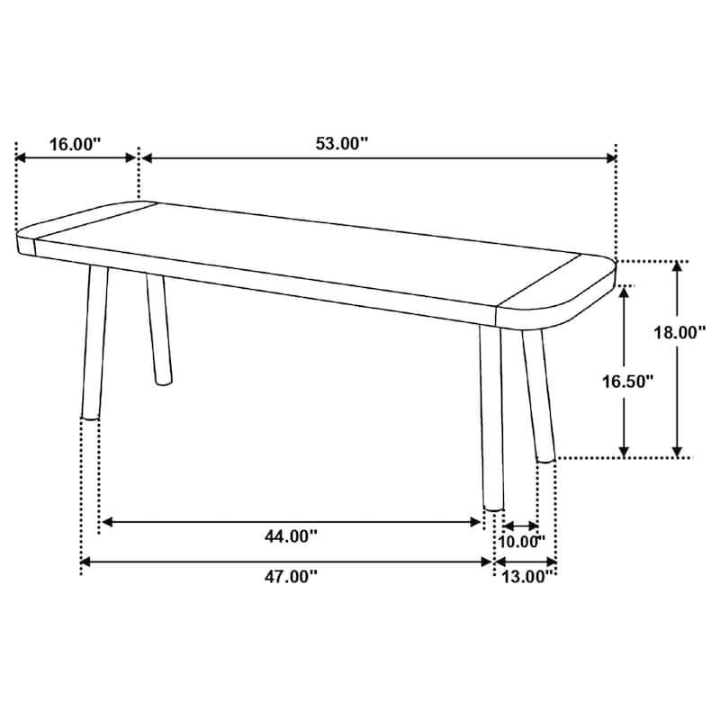 Maverick Natural Mango and Black Wood Dining Bench