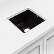 preview thumbnail 2 of 8, Eden Matte Black Fireclay 18" Single Bowl Undermount Kitchen Sink and Drain