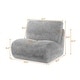 preview thumbnail 7 of 54, 33'' W Swivel Armless Sponge Filling Bean Bag Accent Chair Lounger