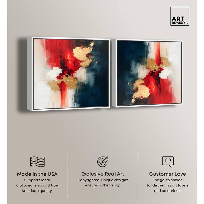 Guilded White flora Canvas by Art Remedy